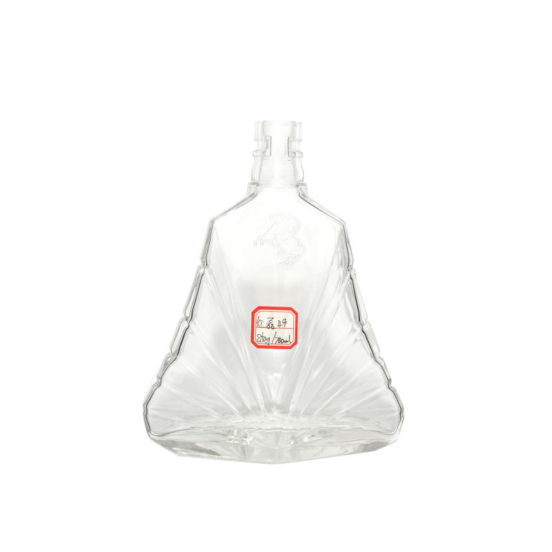 Wholesale 700ml Empty Clear Brandy Glass Bottle for Rum