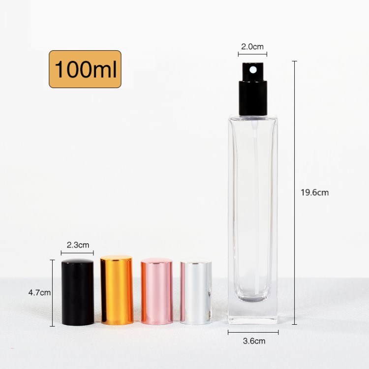 100ml Square Perfume Glass Bottle/Glass spray Bottle