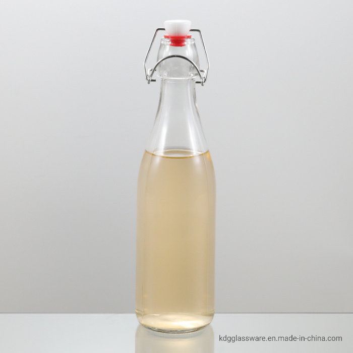 Factory Glass Bottle 250ml 500ml with Swing Top for Beverage Package