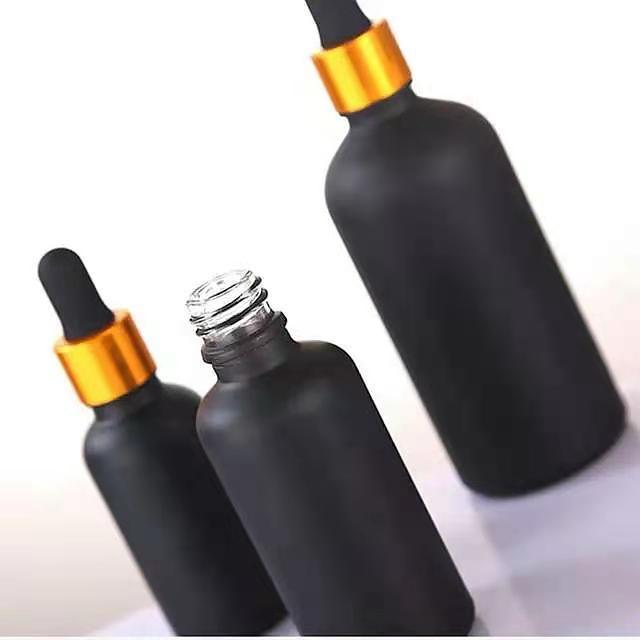 Matte Black Essential Oil Bottle / Glass Bottle with Dropper