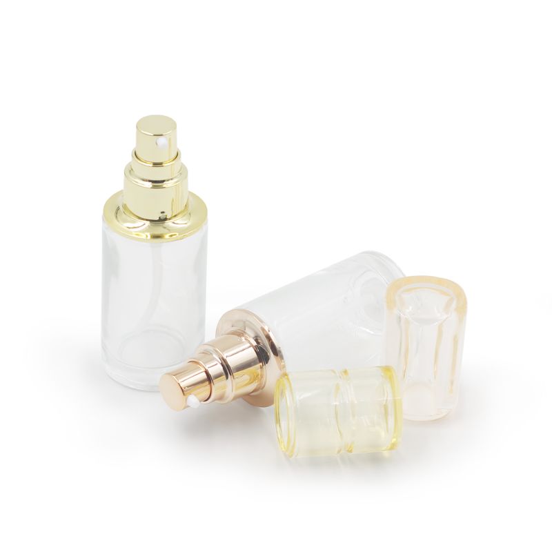 50g/50ml /120ml/150ml High-End Lotion Cream Jar Spray Glass Bottle with Gold Cap