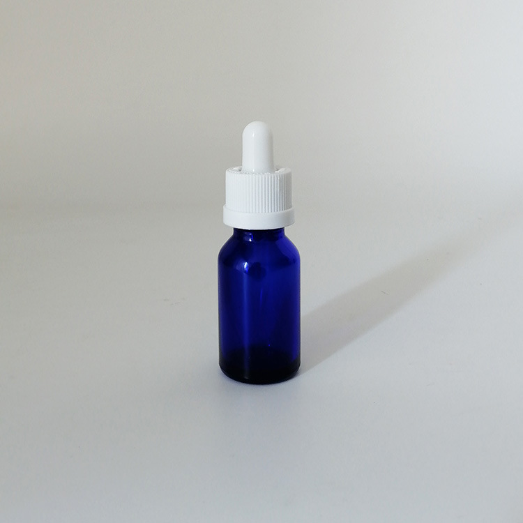 15ml Blue Glass Bottle with Dropper Essential Oil Bottle Round
