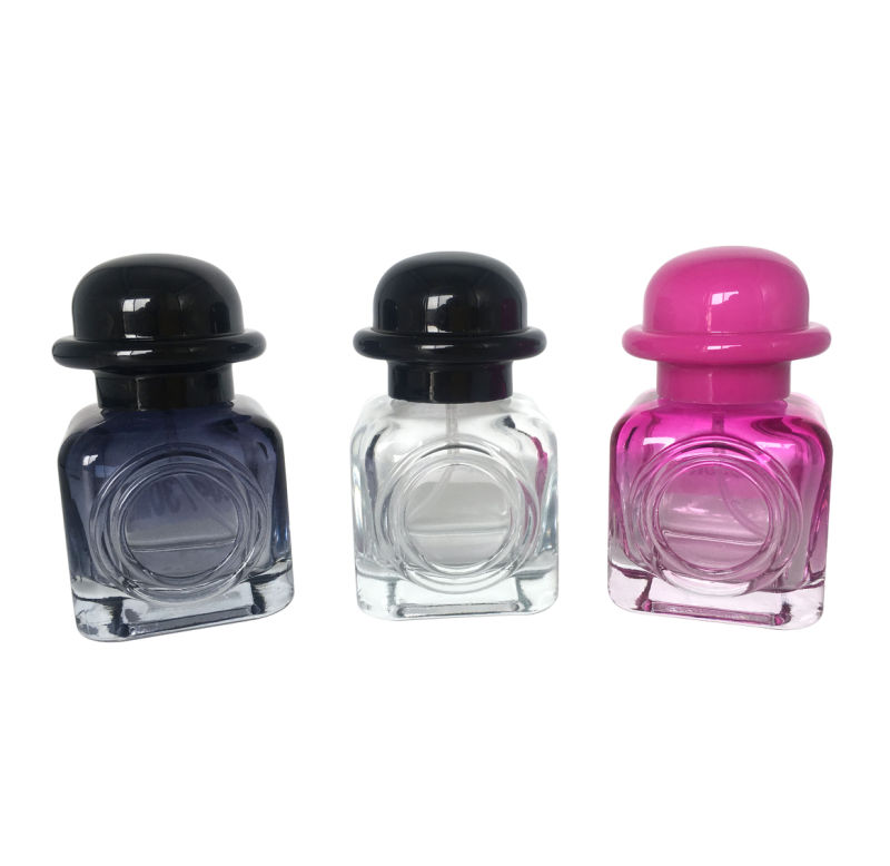 30ml Matt Transparent Round Glass Perfume Bottle with Plastic Cap