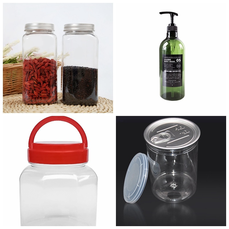 150ml Frosted Clear Pet Jar with Bamboo Lid