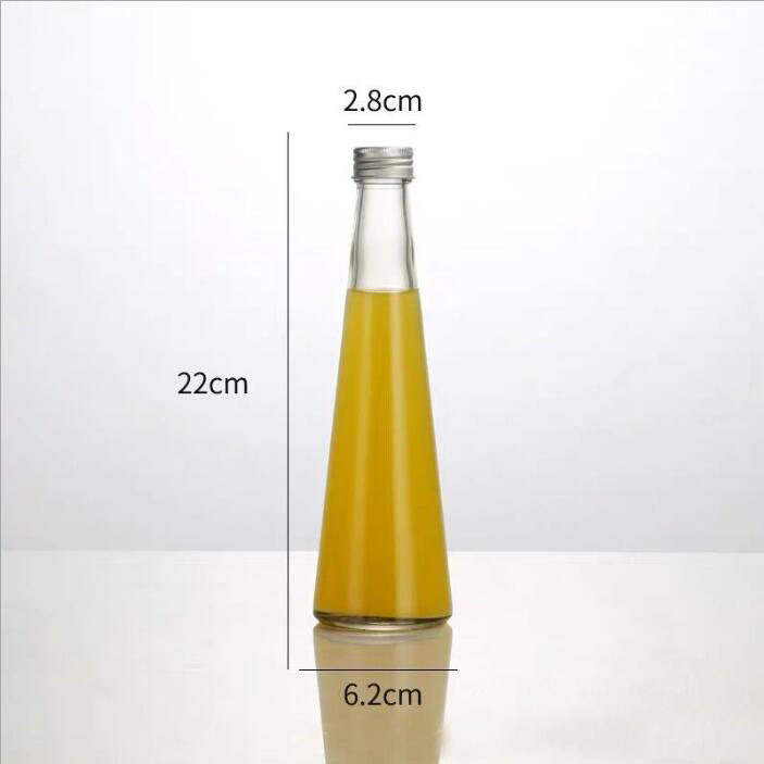 Cheap Cone Tapered Glass Bottle for Coffee Shop/Juice Bottle/Glass Water Bottle