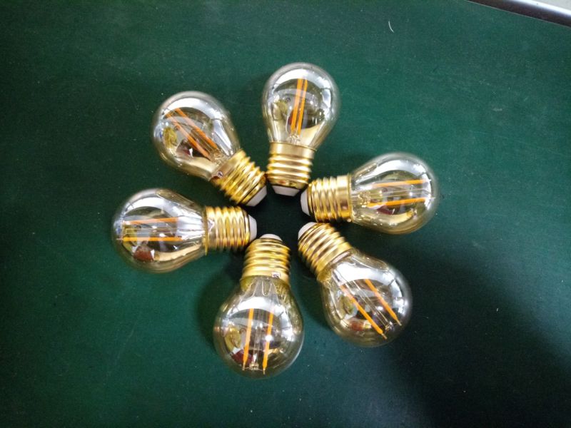 Amber with Ce RoHS, EMC, LVD LED Filament Lamp G45 4W E27/B22 480lm 170-240V