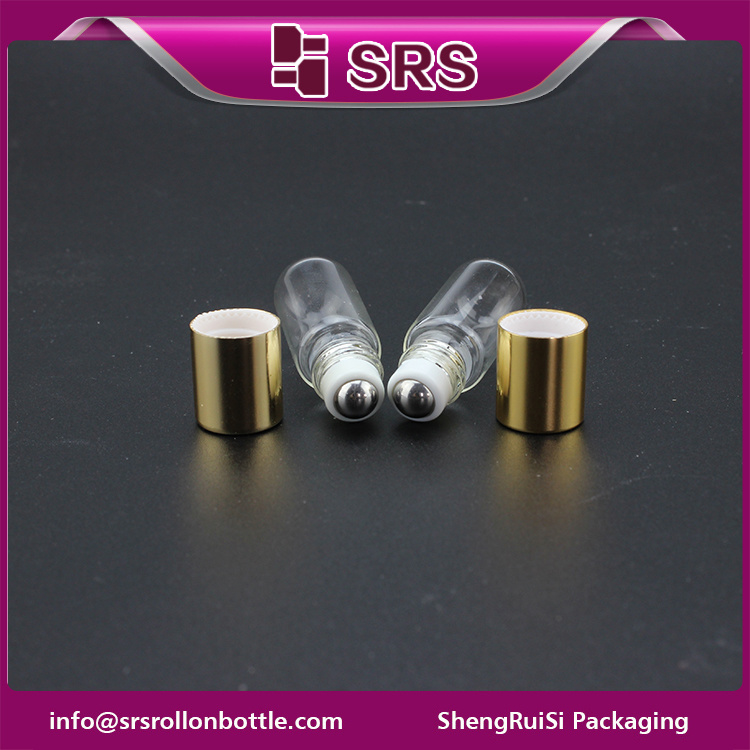 SRS Packaging Clear Color 3ml Thin Glass Bottle Mini