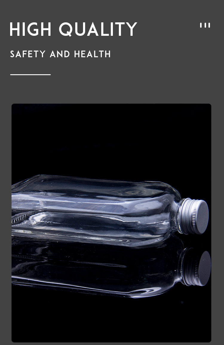 Stocked 250ml Travel Small Glass Flask Liquor Bottle Whiskey Bottle