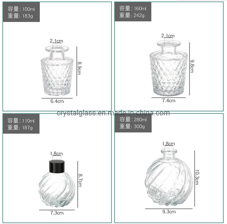 80ml Fragrance Bottle Aroma Reed Diffuser Glass Bottle with Stopper