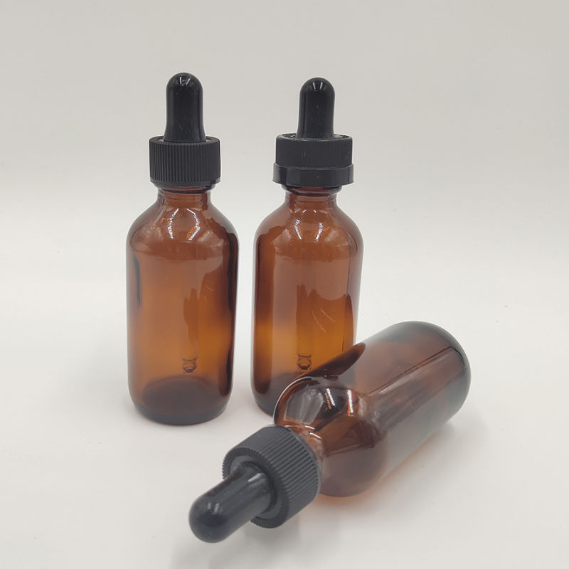30ml Amber Essential Oil Glass Dropper Bottle with Safety Cap