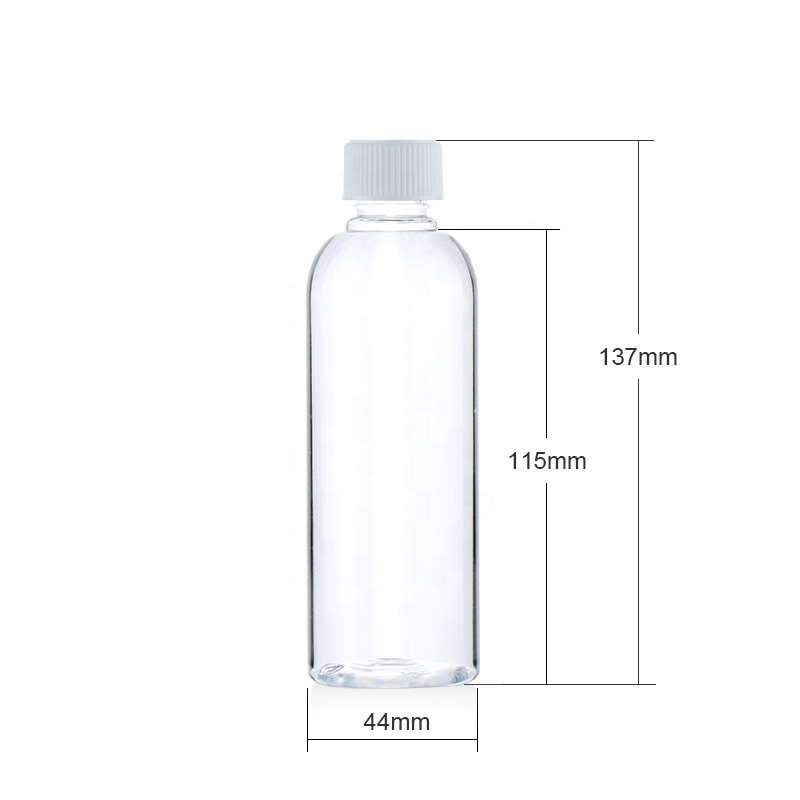 Clear Pet Plastic Squeeze Sauce Bottle with White Screw Cap150ml