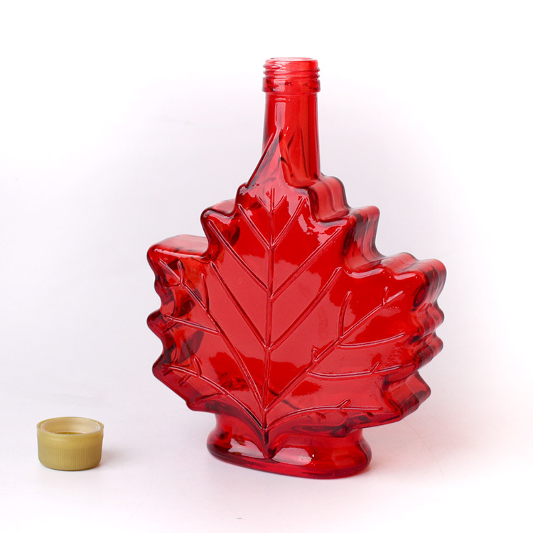 70ml 100ml 250ml Maple Leaf Glass Bottle for Wine