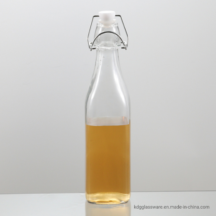 Factory Glass Bottle 250ml 500ml with Swing Top for Beverage Package