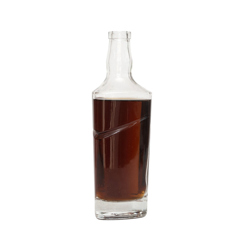 1liter 75cl 50cl Clear Vodka Glass Bottle with Cork Stopper