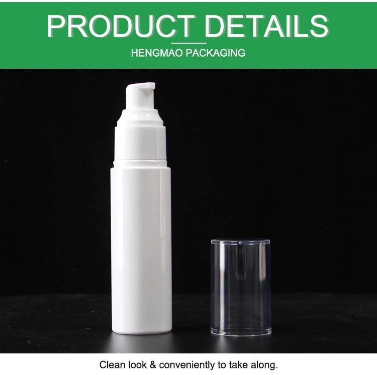 Wholesale Pet Plastic White 50ml 60ml 80ml Liquid Foundation Bottle with Pump