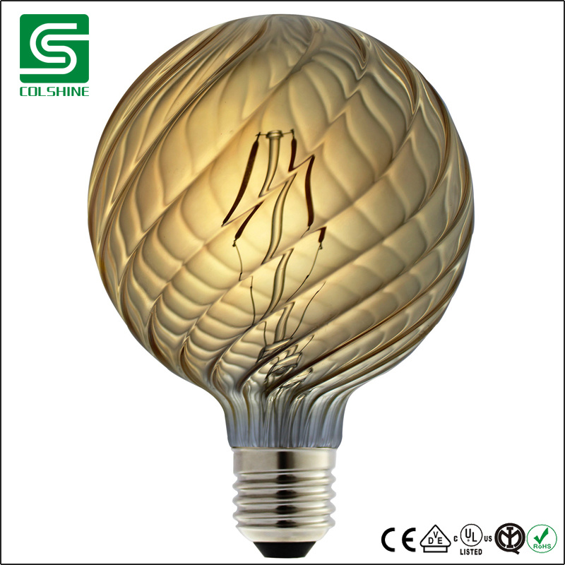 Industville Vintage LED Filament Bulb Small Globe Edison Screw Amber