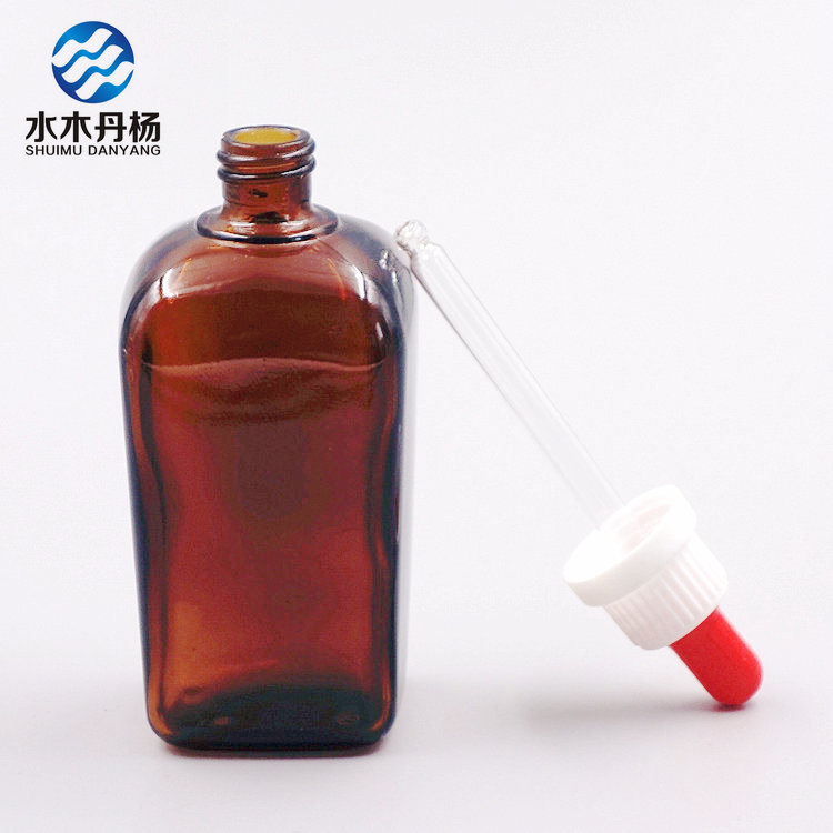 100ml Stock Square Essential Oil Dropper Bottle Cosmetic Bottle