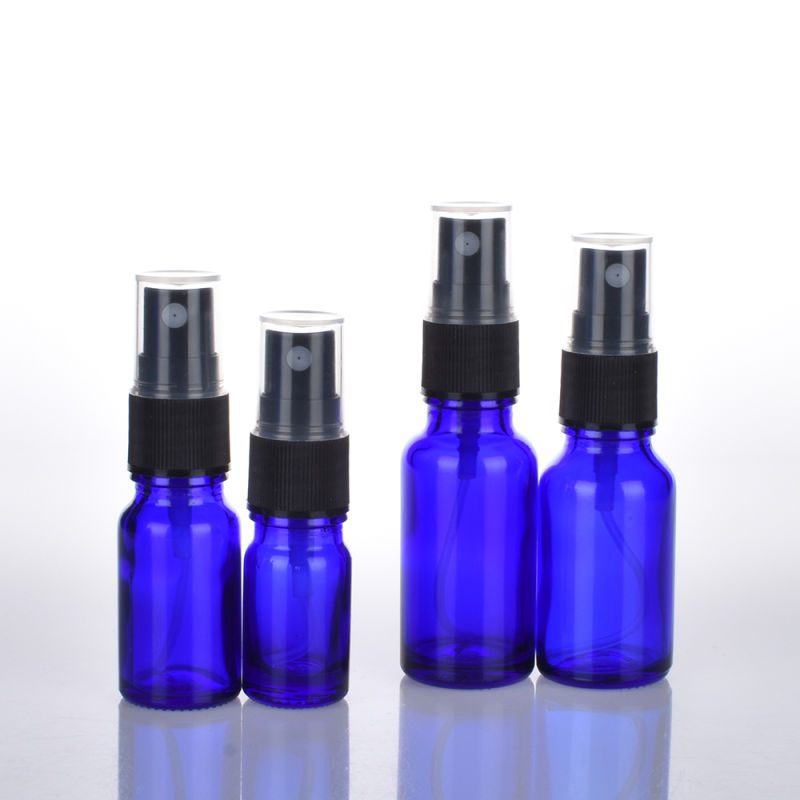 5-100ml Glass Spray Bottle Blue Cosmetic Packaging Glass Spray Bottle