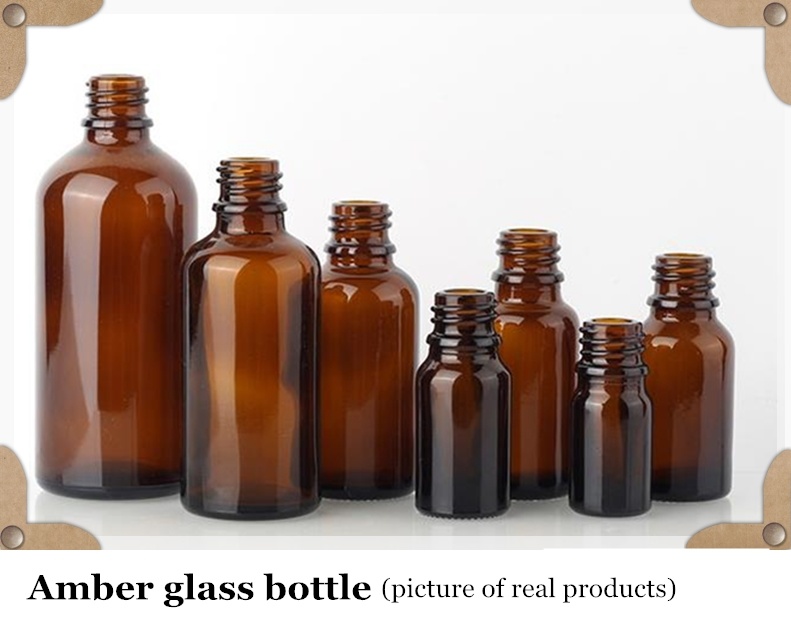 Wholesale Empty Amber 15ml Frost Amber/Amber Glass Dropper Bottle