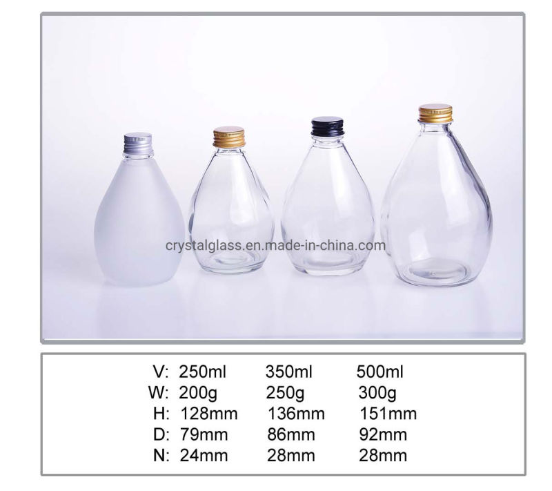 250ml 350ml 500ml Glass Drinking Bottle Kombucha