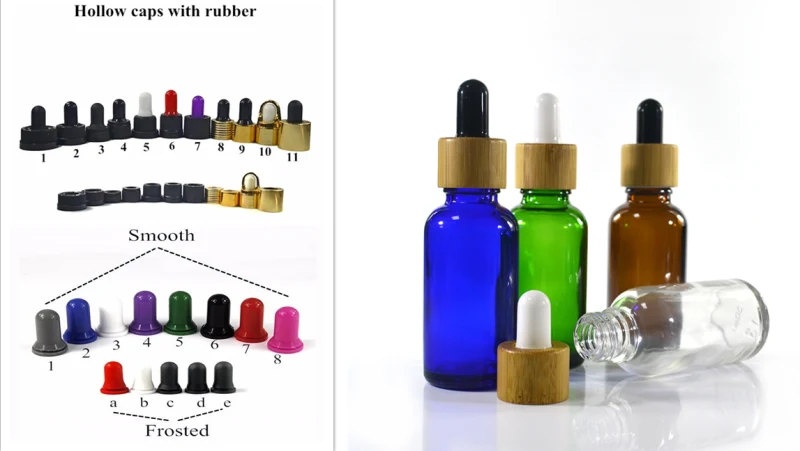 15ml 30ml Frosted Red Glass Serum Bottle 60ml Matte Black Glass Bottle with Dropper