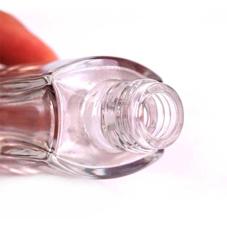 Clear Empty 10ml Glass Bottle for Nail Polish with Cap