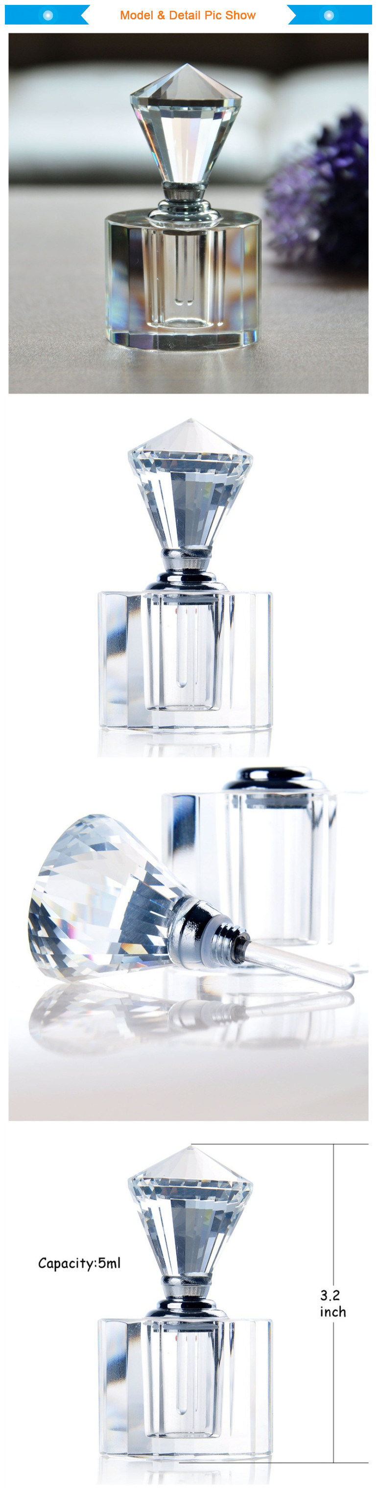 5ml Mini Refillable Empty Perfume Glass Bottle Drop Bottle
