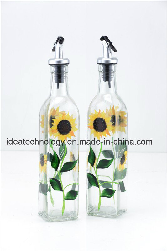 Printing Olive Glass Oil Bottle Sesame Oil Bottle