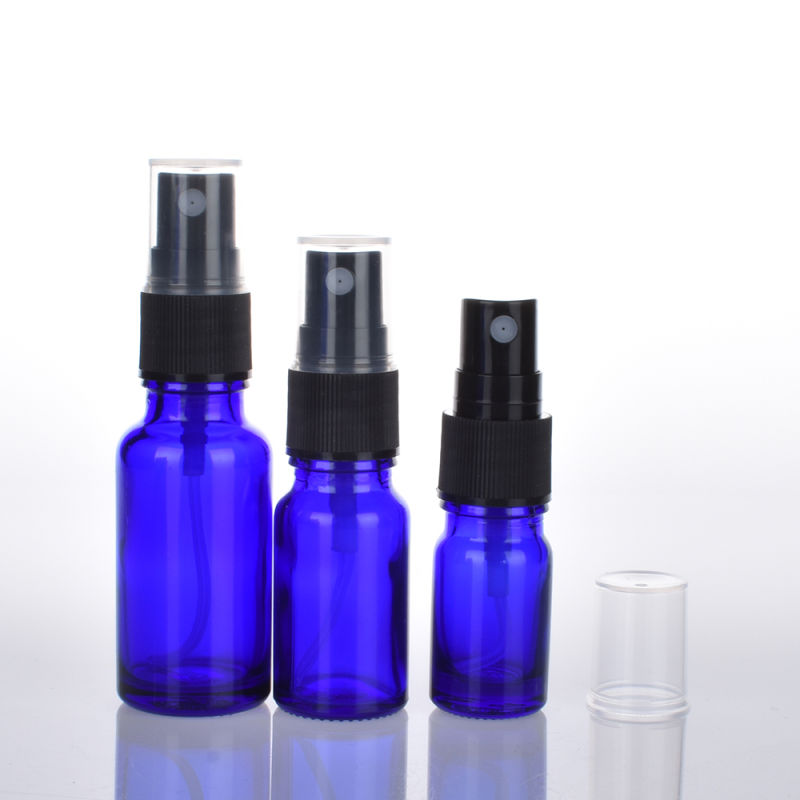 5-100ml Glass Spray Bottle Blue Cosmetic Packaging Glass Spray Bottle