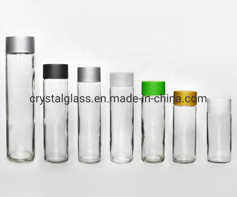 Clear Empty Voss Mineral Water Glass Bottle 350ml with Plastic Cap 375ml 500ml