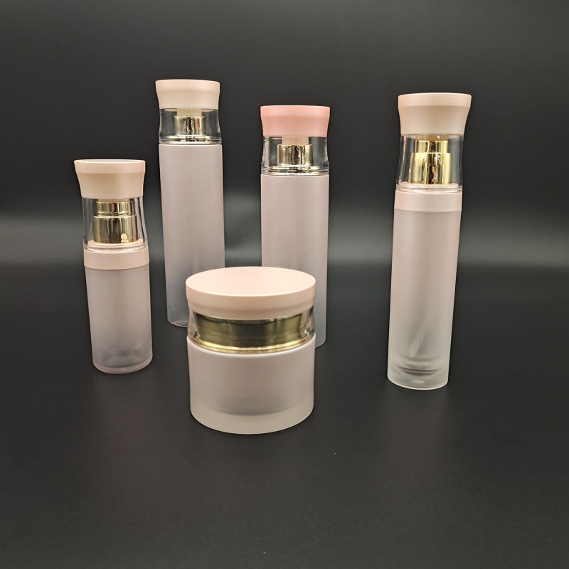Luxury Cosmetic Packaging Red Skincare 30ml 50ml 150ml 180ml Press Pump Jar Plastic Bottles