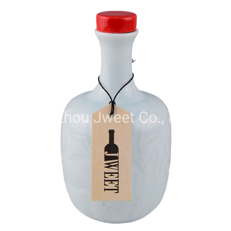 Liquor Bottle 500ml Round Ceramic Bottle Olive Oil Bottle