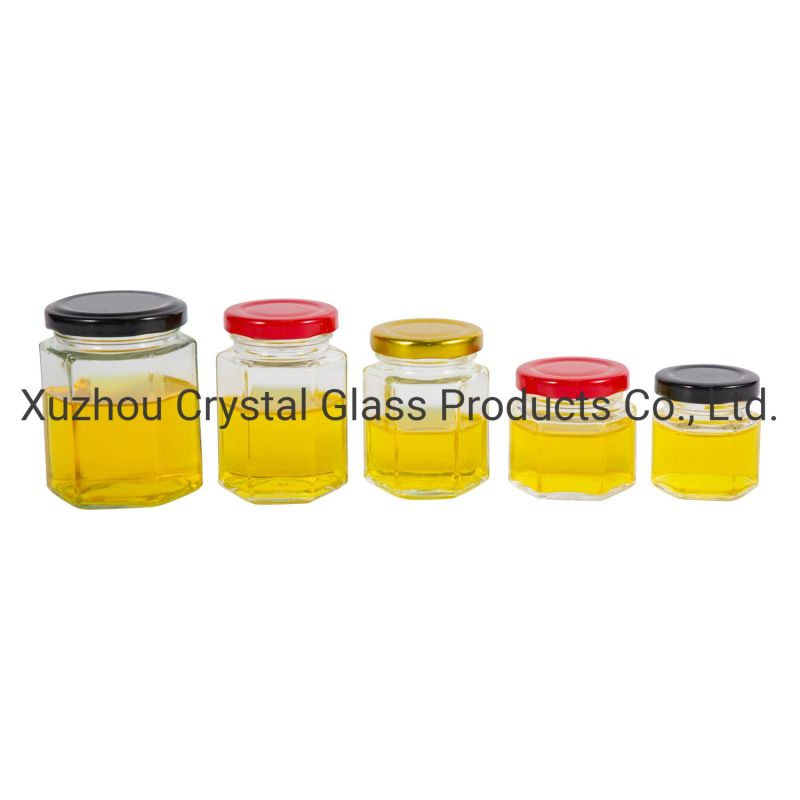 150ml 280ml 380ml Square Jam Food Storage Honey Glass Jar Container Jar