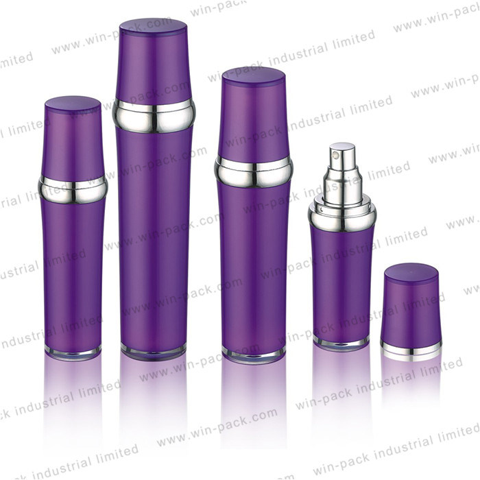 Winpack Hot Sale Luxury Painted Purple Acrylic Lotion Bottle 30ml 50ml 80ml 120ml