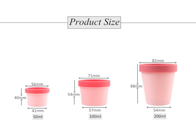Imirootree Pink 100ml PP Empty Cylinder Cosmetic Jar Bottle
