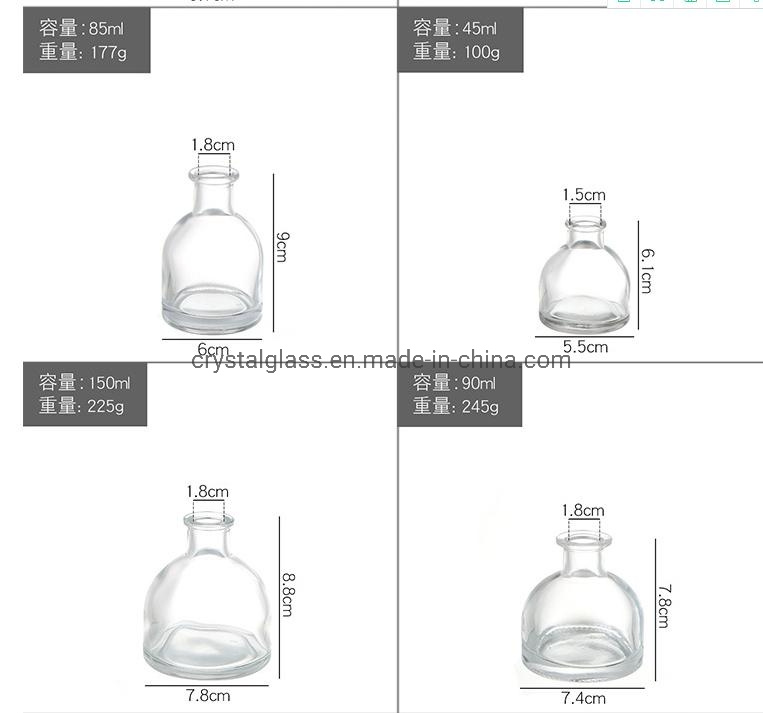 Aromatherapy Essential Oil Glass Diffuser Bottle 150ml 100ml 50ml