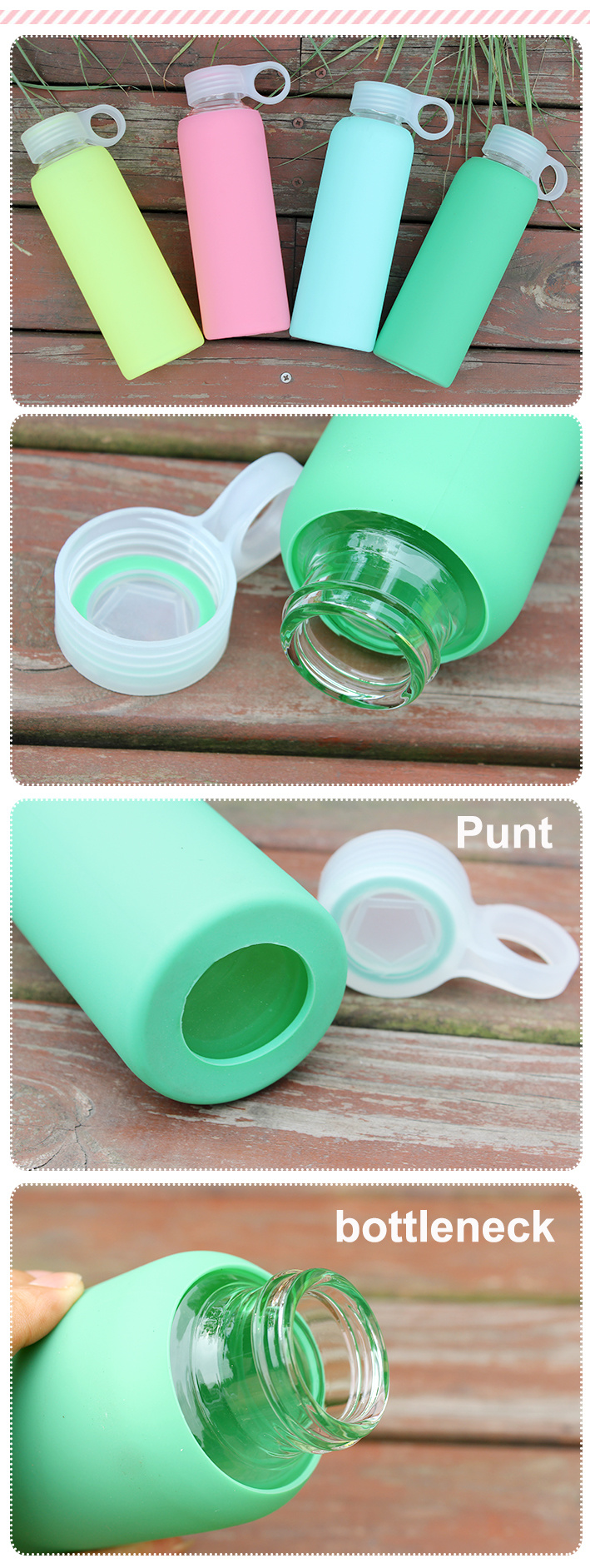 Promotion Custom BPA Free Clear Glass Drinking Water Bottle