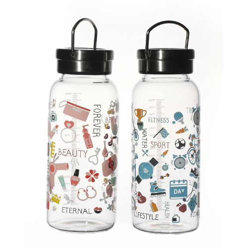Factory Direct Sale High Borosilicate Empty Wholesale Glass Portable Water Bottle