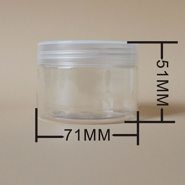 120ml Clear Pet Jar with Screw Hollow Lid Empty Food Jar Pet
