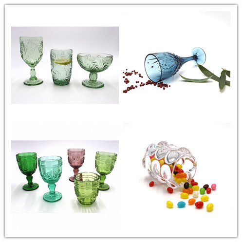 Tablewarewholesale Drinking Glasses Pink Colored Water Bottle Glass Goblet