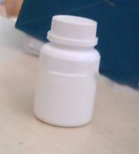 White Color Round Bottom Bottle Plastic Pill Bottle