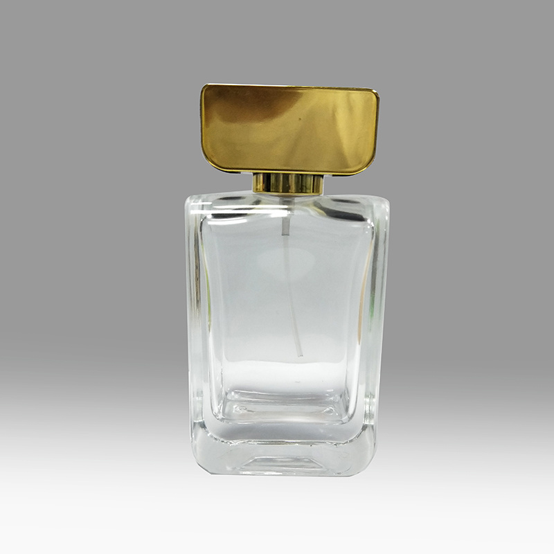 Clear Empty Perfume Bottles Perfumes Bottle Parfum Bottle with Golden Cap