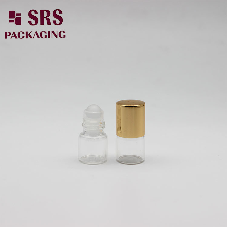 SRS Empty Mini Clear Color 1ml Perfume Roll on Glass Bottle