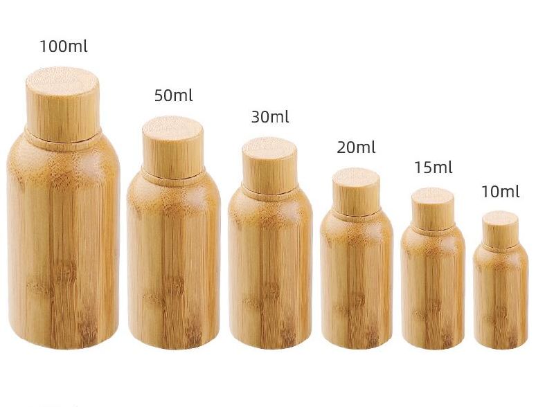 30 Ml / 50 Ml Bamboo Shell Glass Essential Oil Bottle