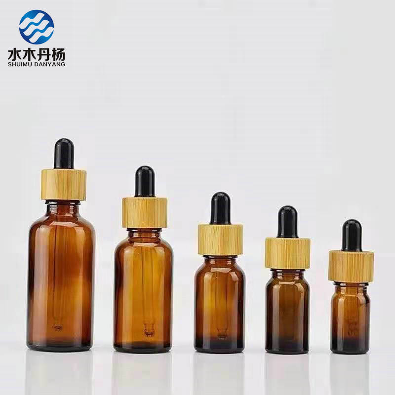 10ml Stock Amber Glass Bottle with Black Screw Cap for Essential Oil