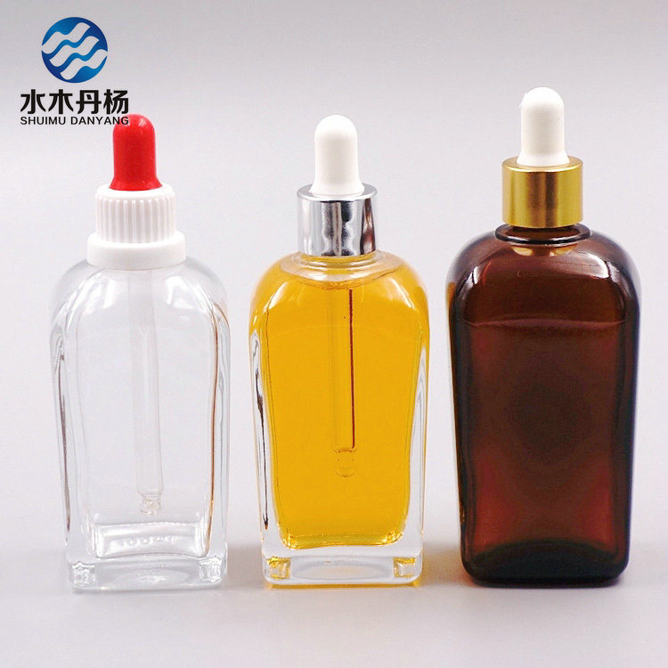 100ml Stock Square Essential Oil Dropper Bottle Cosmetic Bottle