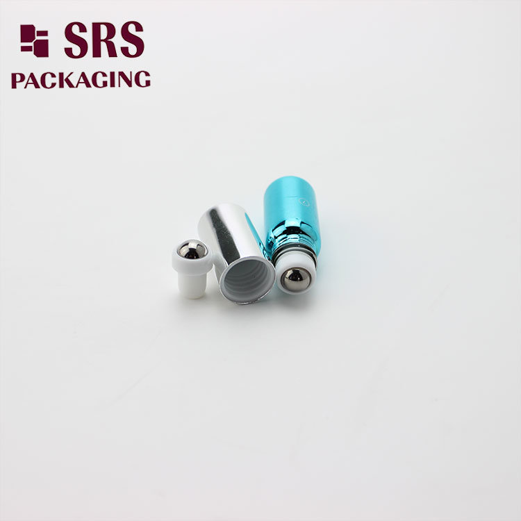 SRS Empty Mini Blue Color 3ml Roller Glass Bottle