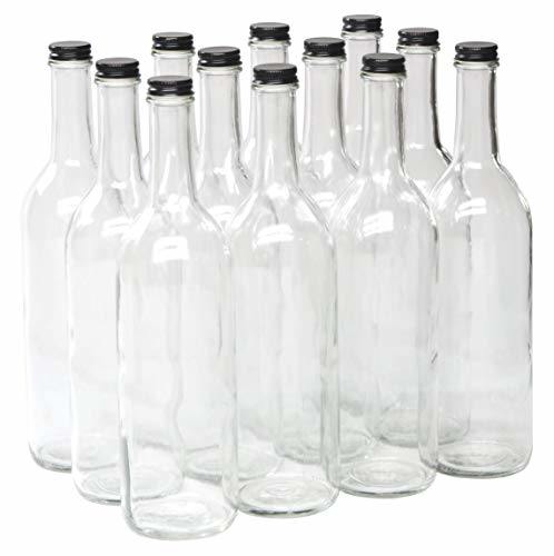 750ml Clear Glass Bordeaux Wine Bottle Flat-Bottomed Screw-Top Finish (White Metal Lids)