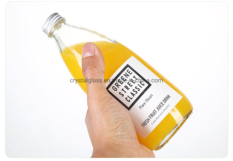 250ml 500ml New Design Round Shape Beverage Juice Glass Bottle with Tin Screw Caps