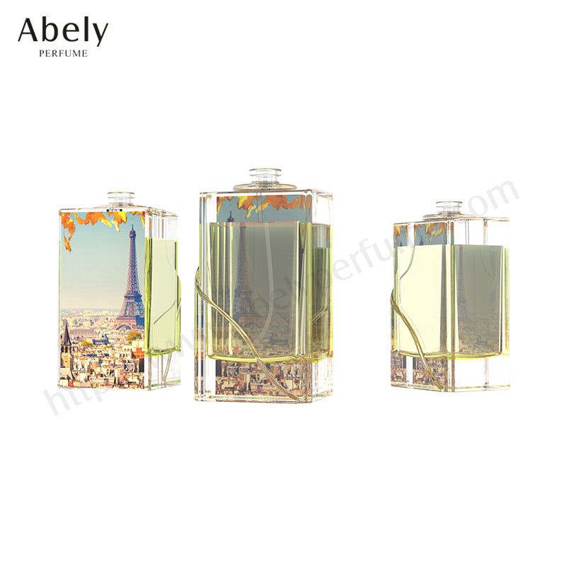 Soft Touch Decoration Glass Perfume Bottle for Perfume/Fragrance